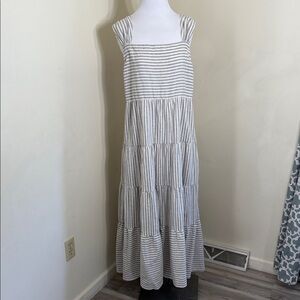 Madewell Sleeveless Hemp and Cotton Maxi Dress